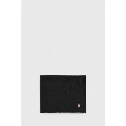 Aeronautica Militare Usnjena denarnica moški, črna barva
