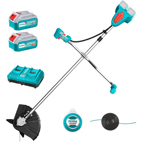 Total Akumulatorski trimer za travu 2x4Ah/2Ch/ 330mm/20V/2.0Ah-7.5Ah/P20S /INDUSTRIAL (SET Baterija 2x4Ah, Punjač) (TSTLI202521) Slike