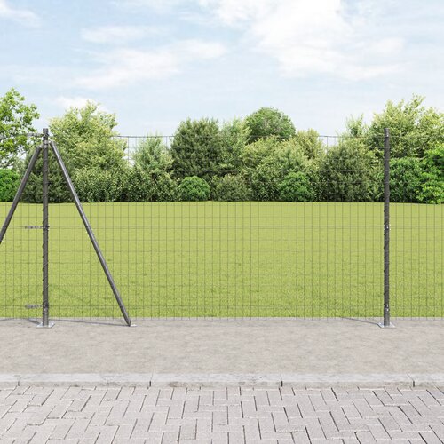vidaXL evropska ograja z 13 zareznimi stebri 1,2x25 m galvanizirano jeklo Cene
