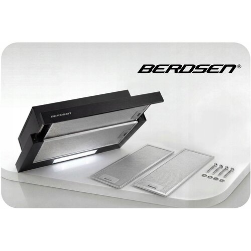 Berdsen BT-241 teleskopska kuhinjska napa 60 cm &ndash; črna Cene
