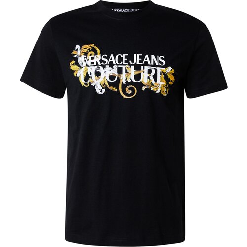 Versace Jeans Couture Majica zlato-rumena / črna / bela Cene