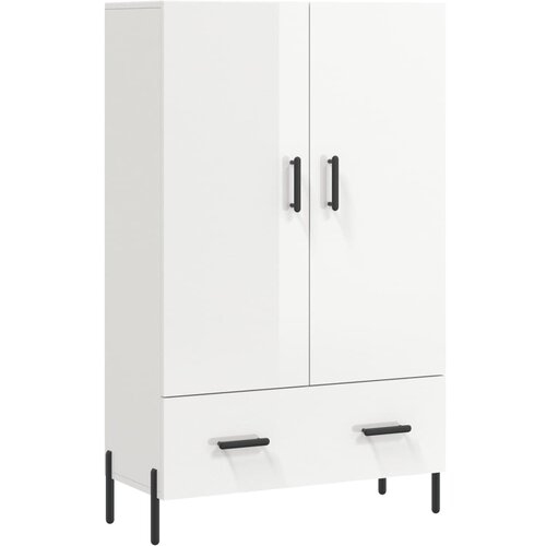 Maison Chic Visoka omara - Komoda - Predalnik visok sijaj bela 69,5x31x115 cm inženirski les, (21720466) Cene