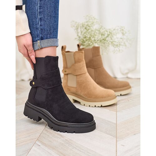 Resti Black women's boots with decorative strap Doasa Cene
