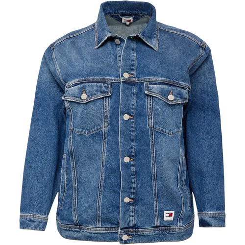 Tommy Jeans Curve Prijelazna jakna mornarsko plava / plavi traper / crvena / bijela