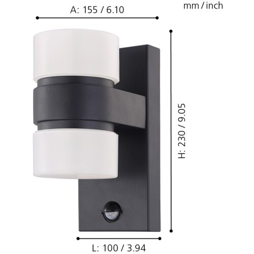 Eglo Atollari vanjska zidna/2, led, 2x6w, alu gus/antracit Cijene