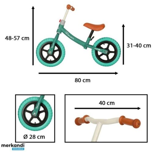 Trike fix bicikl bez pedala tirkizni Slike
