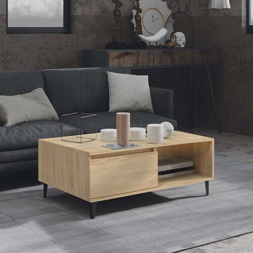  Stolić za kavu boja hrasta sonome 90x60x35 cm konstruirano drvo Smeđa Slike