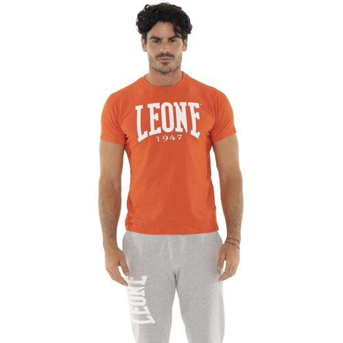 Leone 1947 Majice s kratkimi rokavi Man T-Shirt Short Sleeves Big Logo Oranžna Cene