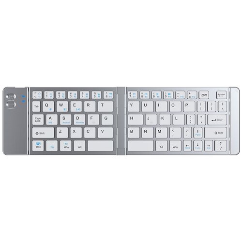 INF Zložljiva 66-tipkovna brezžična tipkovnica, Type-C, Bluetooth/2.4G Silver+White, (5000310566) Cene