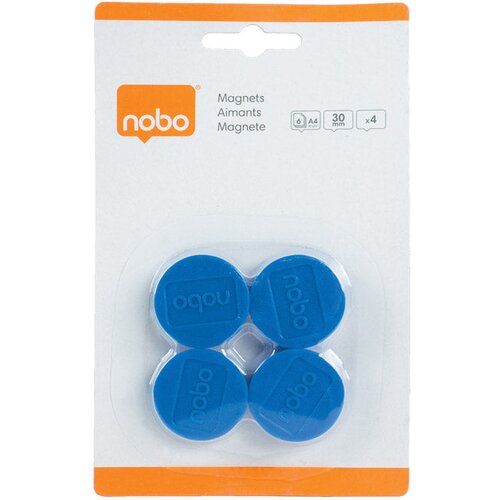  MAGNET FI-30MM PK4 NOBO 1901450 PLAVI BLISTER Slike