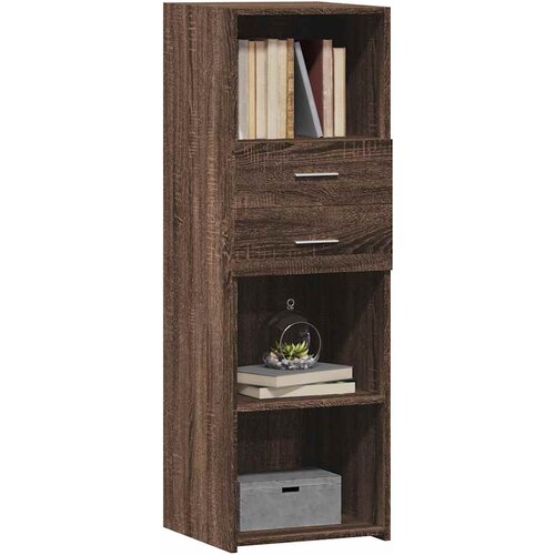  Visoka komoda boja hrasta 40 x 42,5 x 124 cm konstruirano drvo Slike