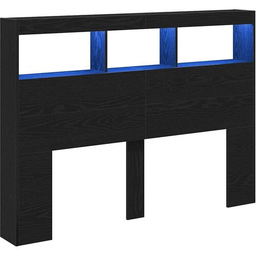  za uzglavlje LED boja crni hrasta 140x17x102 cm Slike