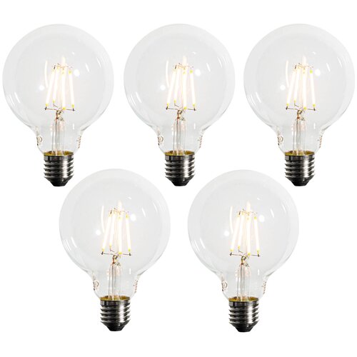 LUEDD Komplet 5 E27 zatemljiva LED žarnica G95 5W 450lm 2200K Cene