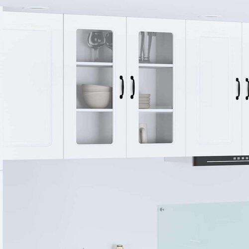 vidaXL Stenska kuhinjska omarica Bela 80 x 31 x 80 cm Konstruiran les Cene