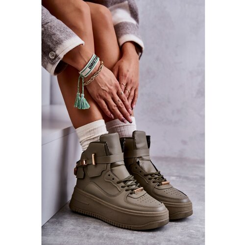 Kesi Women's Warm High Sport Shoes Green Lexa Cene