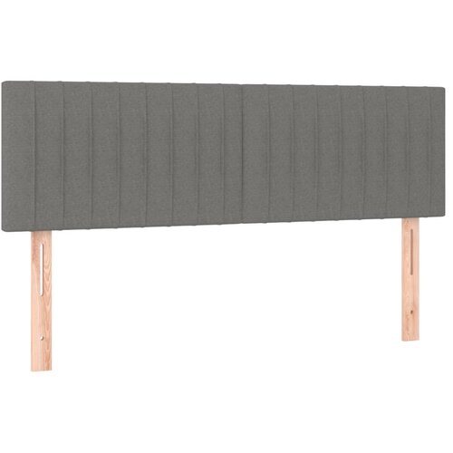 Maison Chic Posteljno vzglavje - Vzglavna omarica 2 kosa temno sivo 72x5x78/88 cm blago, (22077184) Slike