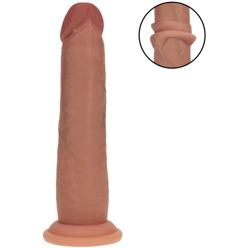 REALROCK dvostruke gustoće realistični dildo (preplanuli) - 18,5 cm Slike