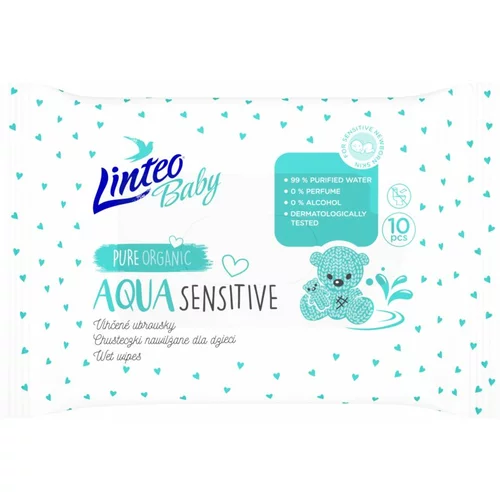 Linteo Baby Aqua Sensitive dječje nježne vlažne maramice 10 kom