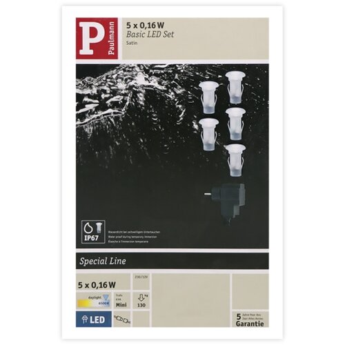 PAULMANN 98891 - SET od 5 kom. LED/0,16W IP67 spoljna ugradna svetiljka MICRO 230V Slike