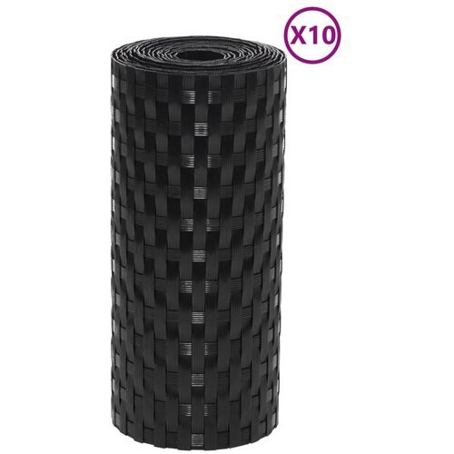  zasloni 10 kom crni 255 x 19 cm od poliratana Slike