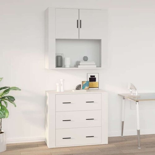  Zidni ormarić bijeli 80 x 33 x 80 cm od konstruiranog drva Cijene