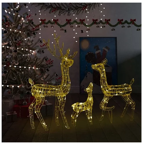 Božična dekoracija družina jelenov 300 toplo belih LED lučk