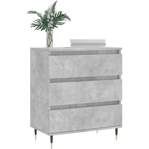  Komoda siva boja betona 60x35x70 cm od konstruiranog drva Slike