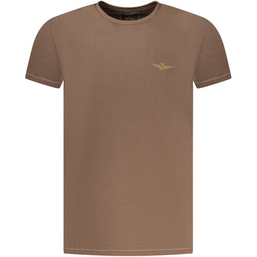 Aeronautica Militare Mu&amp;scaron;ka smeđa majica kratkih rukava Slike