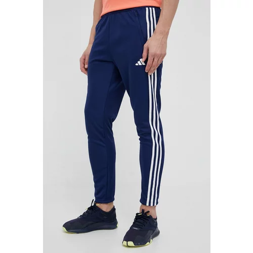 Adidas Hlače za trening Train Essentials 3-Stripes boja: tamno plava, s aplikacijom