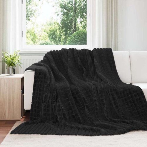  Odeja Črna 240 x 220 cm Flis, (5000288234) Cene