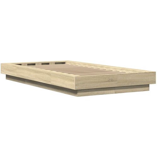  Krevetna konstrukcija s LED svjetlom Hrast sonoma 80 x 200 cm Slike