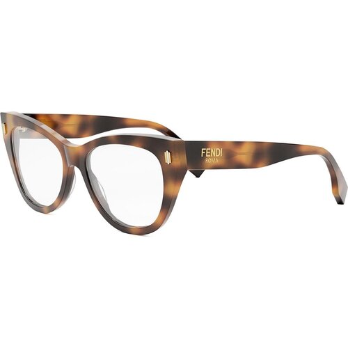 Fendi ROMA Roma Havana Round Eyeglasses - ONE SIZE (53) Slike