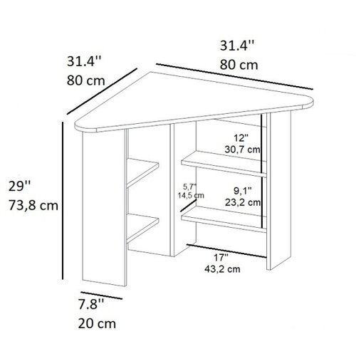  Radni sto corner sapphire oak Cene