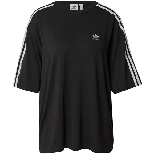 Adidas Široka majica crna / bijela