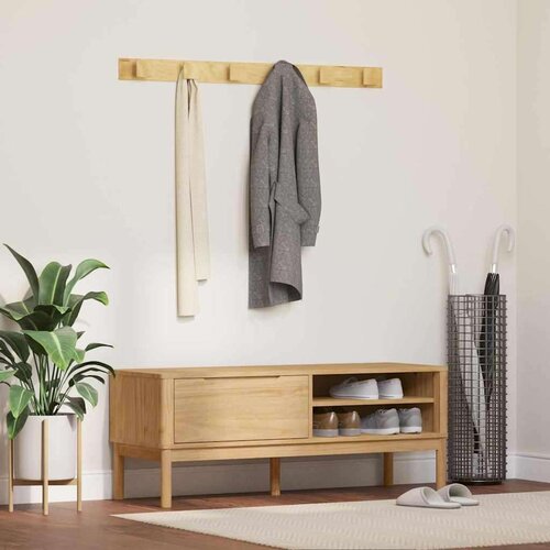  Klupa za hodnik Vosak smeđa 115 x 40 x 45 cm Čvrsto borovo drvo Cijene