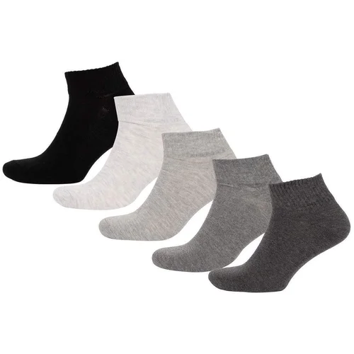 Defacto Men's 5-Pack Cotton Ankle Socks