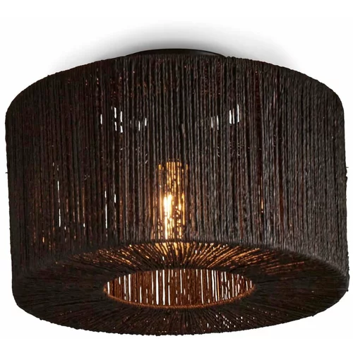 Good&Mojo Črna stropna svetilka s senčnikom iz jute ø 30 cm Iguazu –
