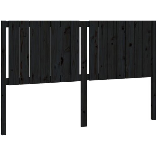  Uzglavlje za krevet crno 165,5 x 4 x 100 cm od masivne borovine Slike