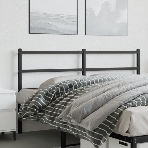 vidaXL Kovinsko posteljno vzglavje črno 150 cm Cene