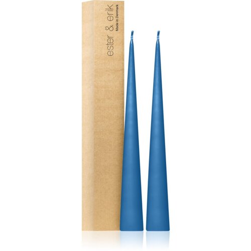 ester & erik cone candles moon blue (no. 37) sveča 2x37 cm Cene