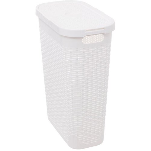 XXXL FIVE KO&amp;Scaron;ARA ZA RUBLJE S POKLOPCEM SLIM, 40L PP BIJELA Slike