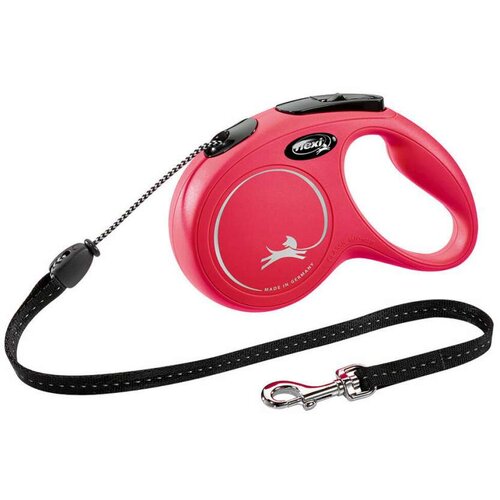 Flexi povodec Classic M, vrvica - 5 m (različne barve) rdeča Slike