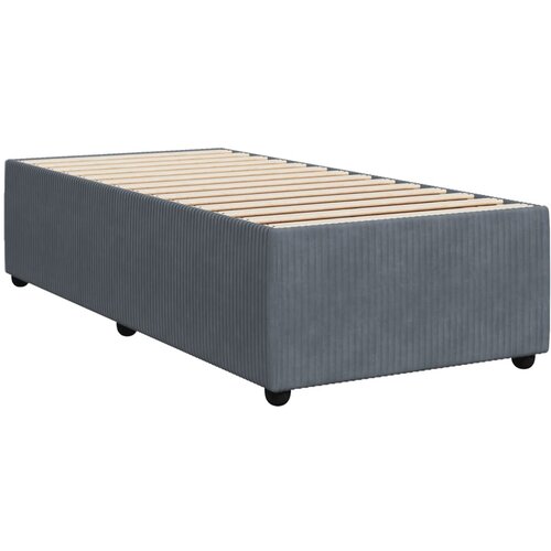 vidaXL Posteljni okvir temno siv 90x190 cm žamet, (21306093) Cene
