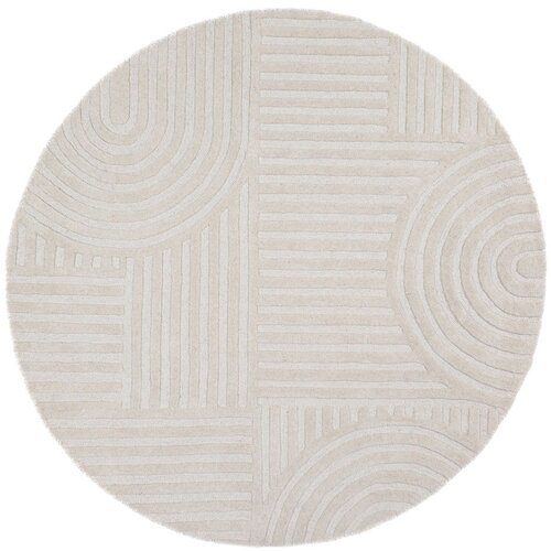 Flair Rugs Ručno rađen vunen okrugao tepih boje slonovače &amp;oslash; 160 cm Zen Garden &amp;ndash; Slike