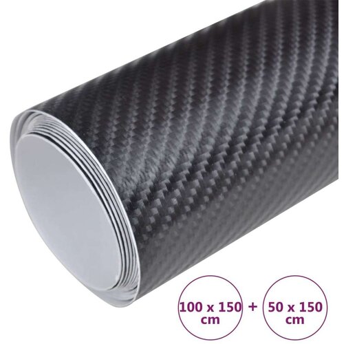 VidaXL Folije za automobil 2 kom 4D crne 100 x 150 cm Slike