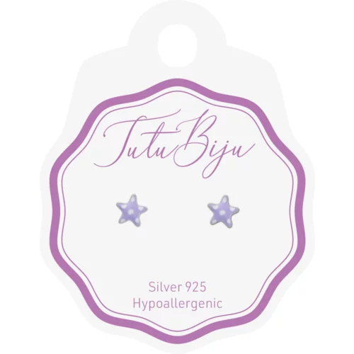 Tutu Biju naušnice star 6.0 mm silver lilac TST60S005