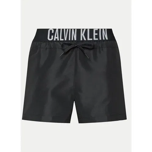 Calvin Klein Swimwear Kopalne hlače KM0KM01045 Črna Regular Fit