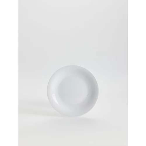Reserved porcelanast krožnik z vzorcem - bela