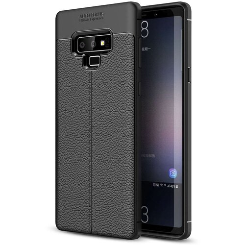 Cadorabo Case, združljiv s Samsungom v Deep Black - za&amp;scaron;čitni pokrov iz silikona TPU z plemenito imitacijsko usnjeno uporabo, (20587113) Slike