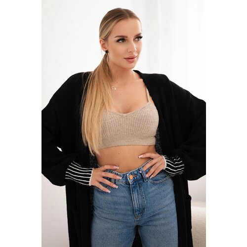 Kesi Włoski Cardigan with pockets black Slike